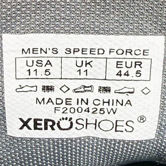 Xero Shoes Speed Force Mens Size 11.5 Barefoot Minimalist Running Shoes Black - Picture 9 of 9